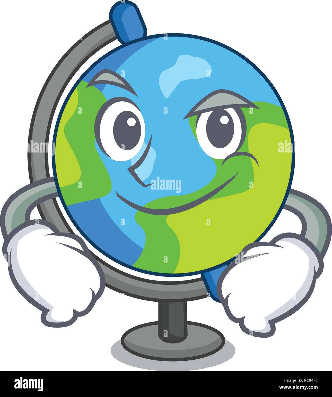 Smirking globe character cartoon style Stock Vector Image & Art - Alamy