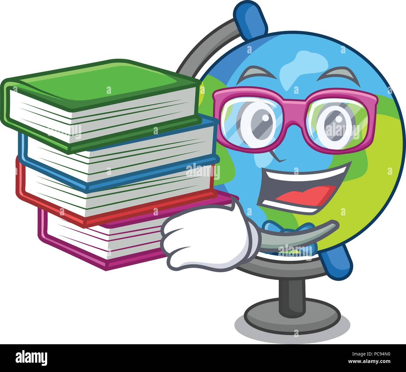Student with book globe mascot cartoon style Stock Vector Image & Art -  Alamy