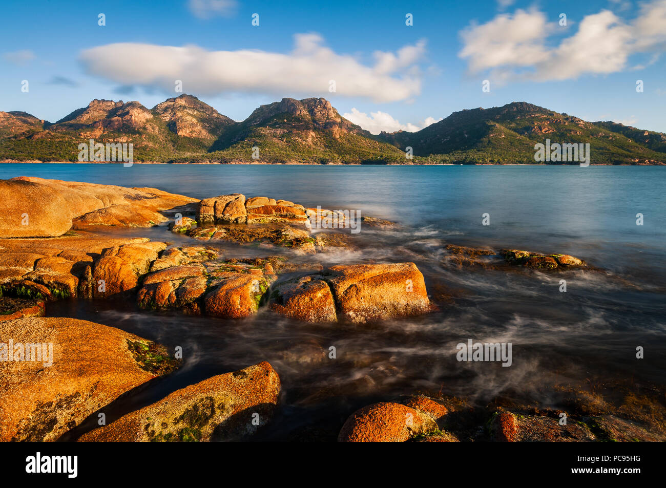 View on the Hazards in Coles Bay. Stock Photo