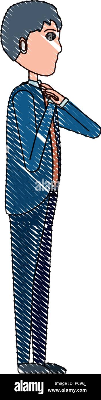 cartoon businessman icon over white background, vector illustration ...