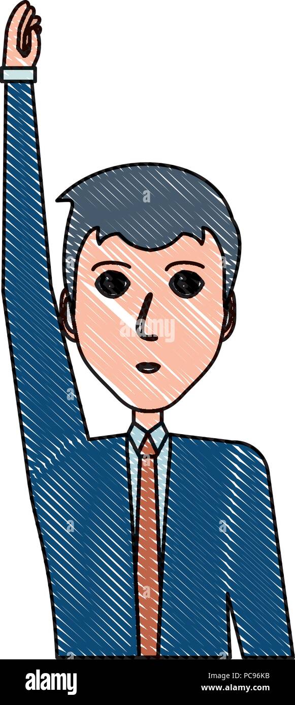 cartoon businessman icon over white background, vector illustration ...