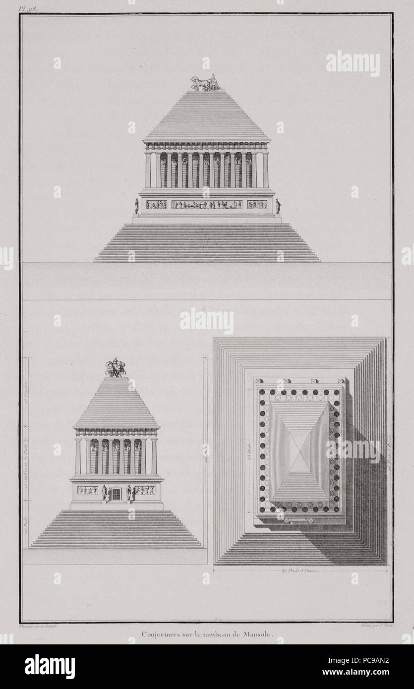 140 Conjectures sur le tombeau de Mausole - Choiseul-gouffier Gabriel Florent Auguste De - 1782 Stock Photo