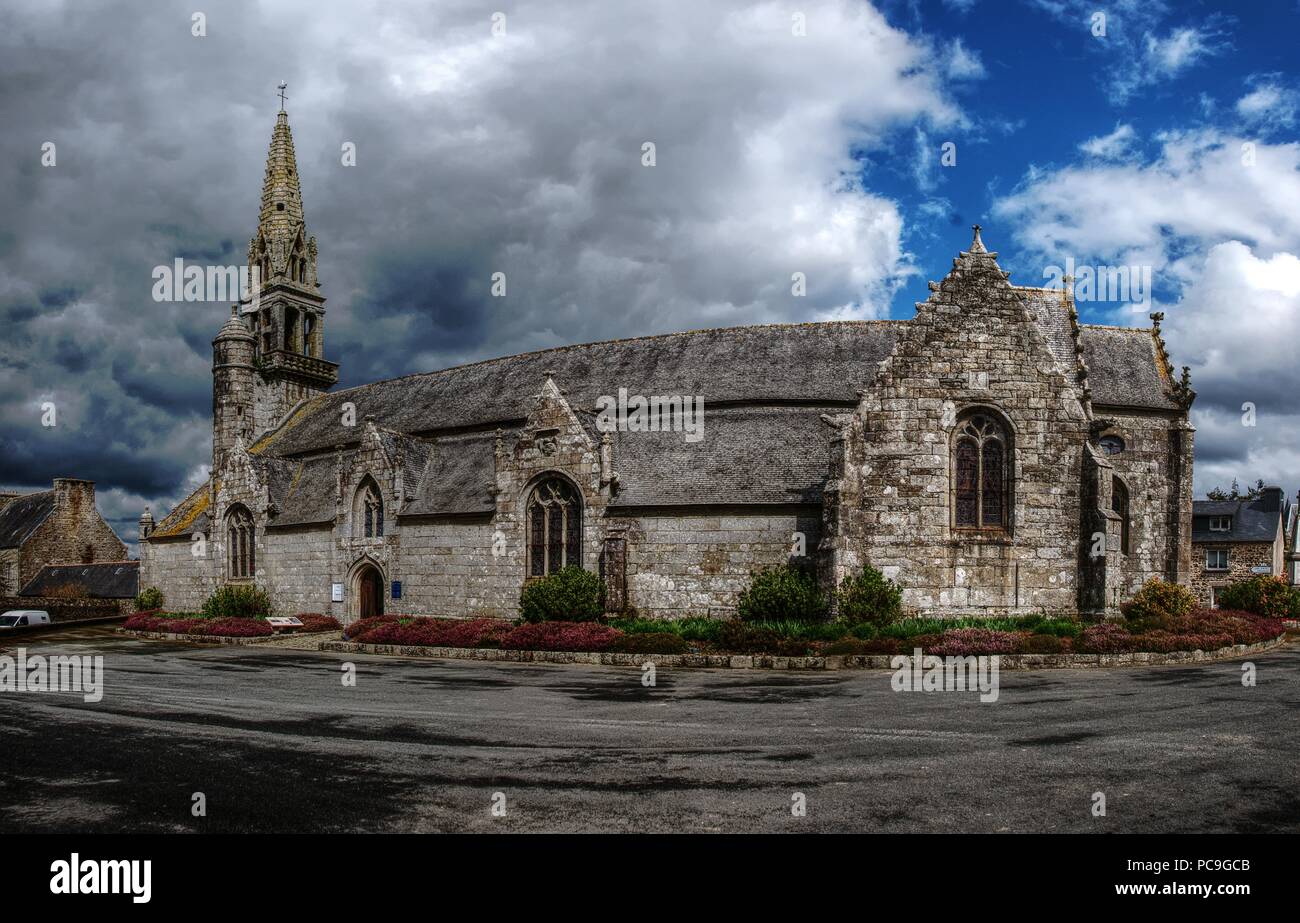 Plougonver Church, Brittany Stock Photo Alamy