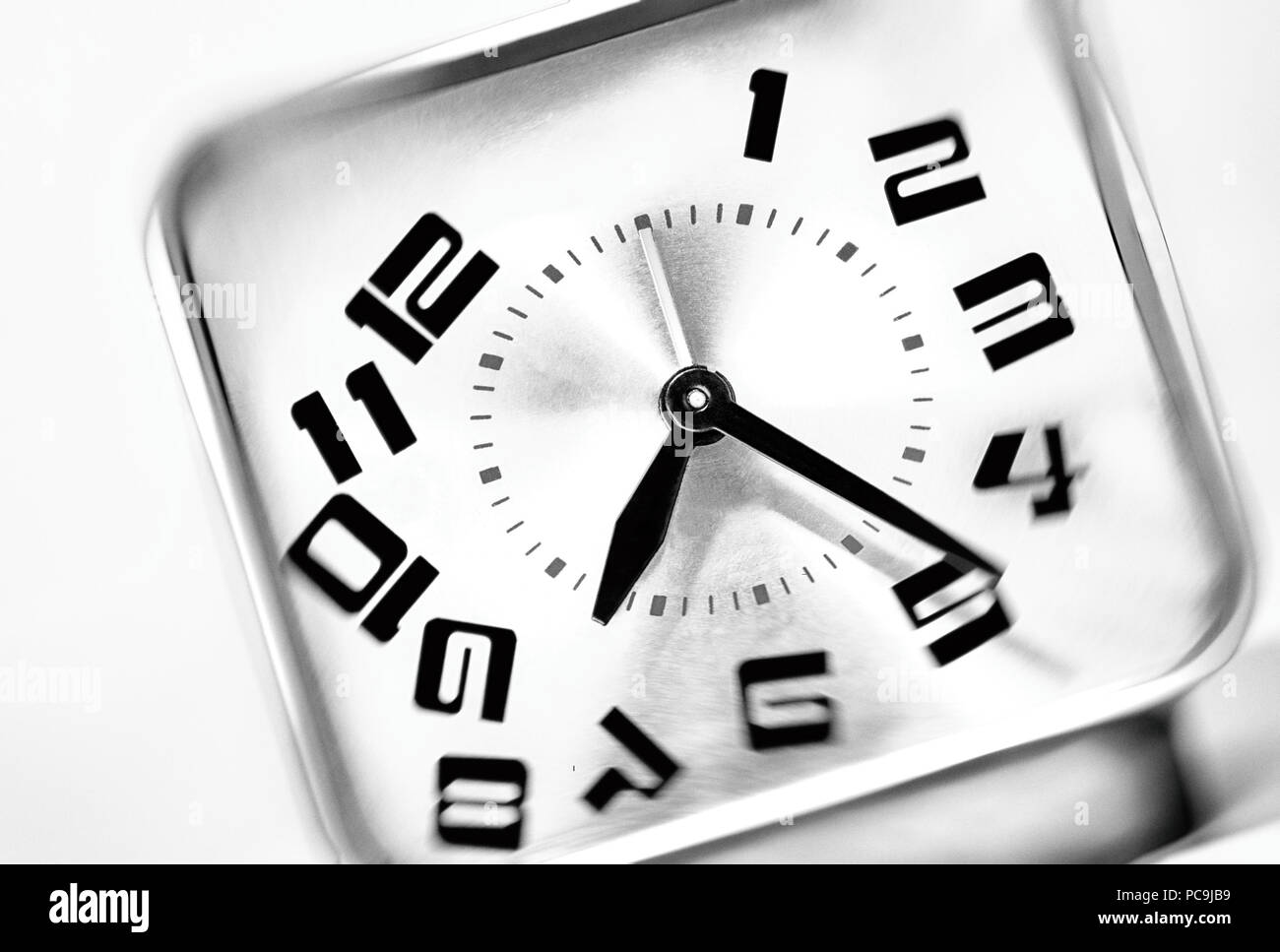 Old 70s clock with falling numbers, Broken Time Concept, Black and ...