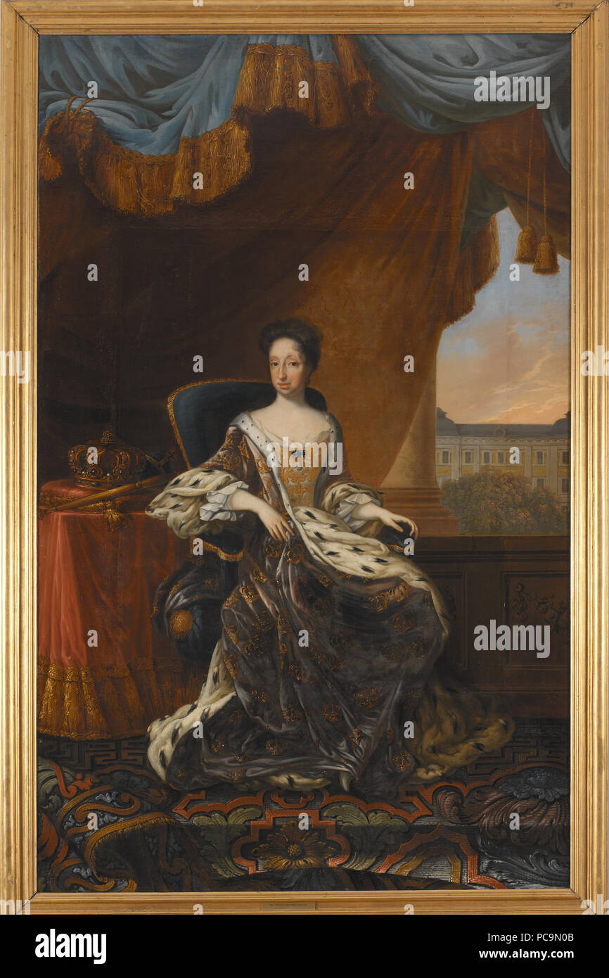 41 Hedvig Eleonora, 1636-1715, drottning av Sverige (David von Krafft) - Nationalmuseum - 109312 Stock Photo