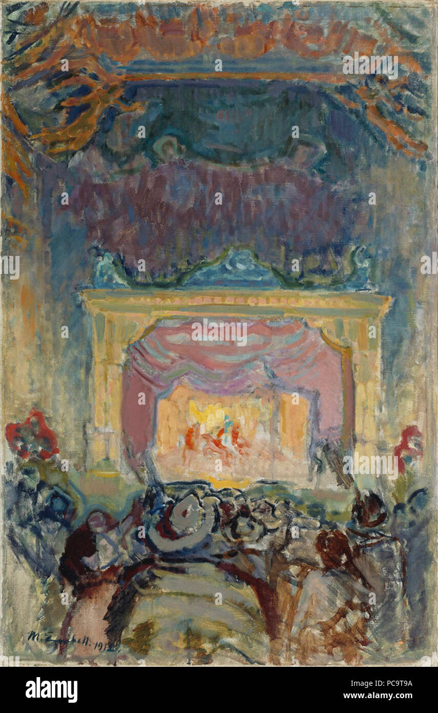 387 Magnus Enckell - The Variety Theatre in Paris (1912) Stock Photo