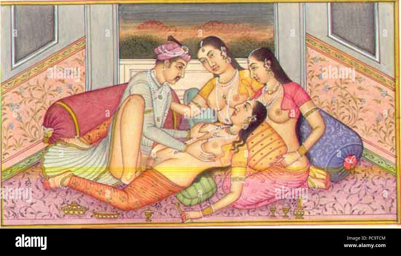 . English: Kama Sutra Illustration ???????: ???????????? ?????? . 19 Century? 333 KamaSutra25 Stock Photo