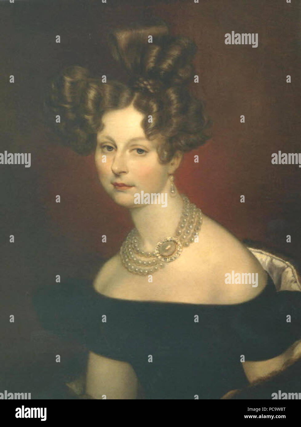 183 Elena Pavlovna of Russia by Brullov (1829-30, Arkhangelsk) Stock Photo