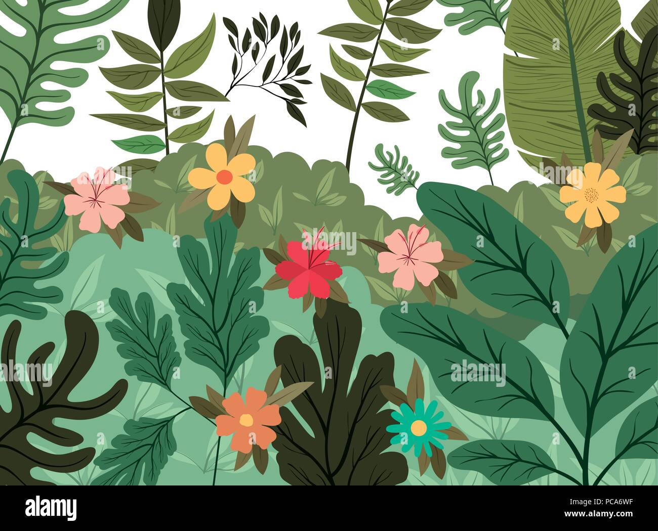 jungle scene pattern background Stock Vector Image & Art - Alamy