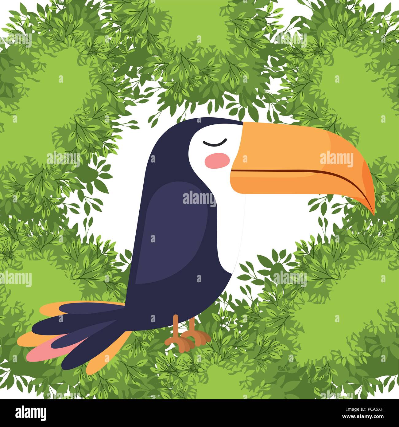 cute toucan in the jungle Stock Vector Image &amp; Art - Alamy