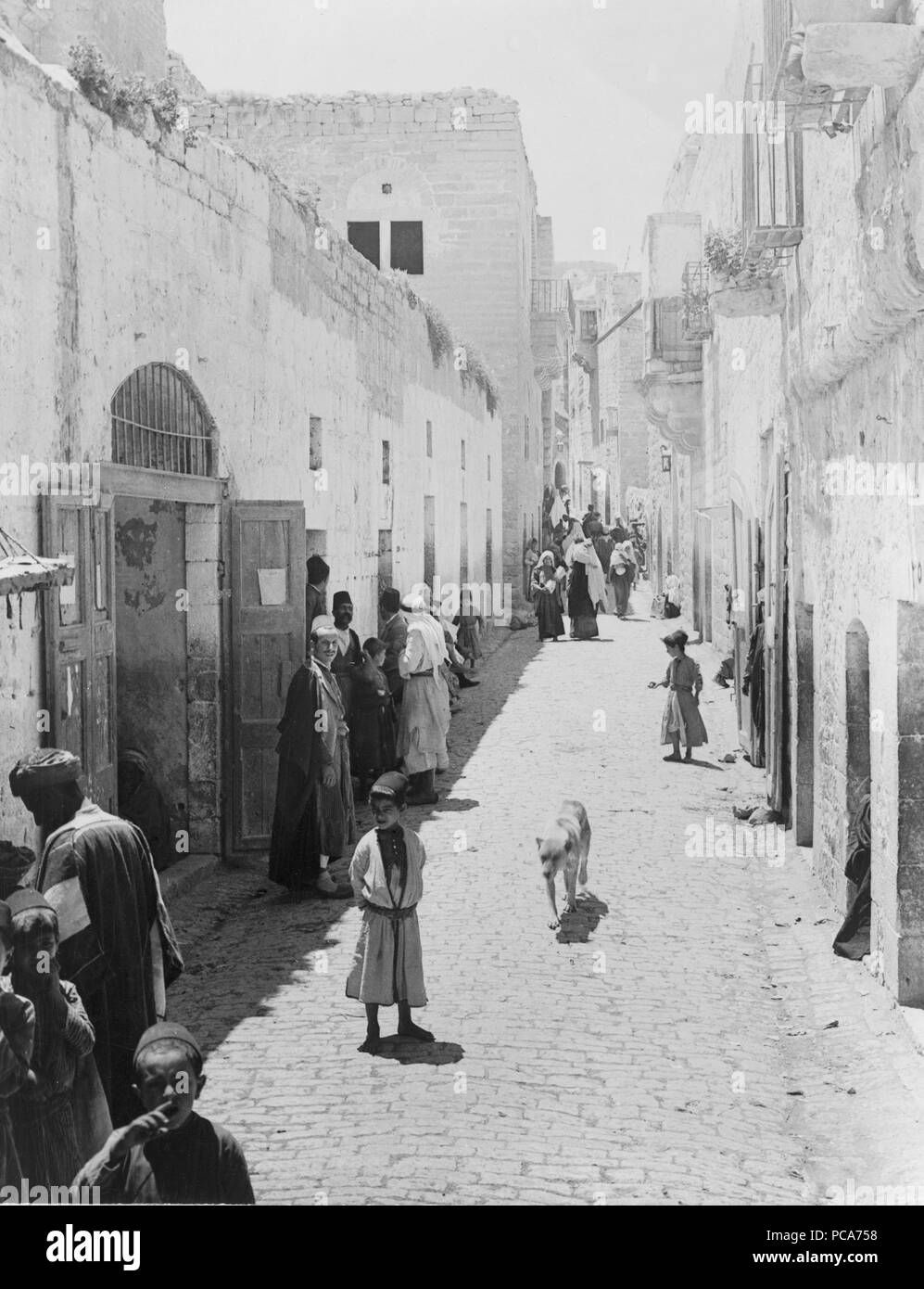 The main street leading from the Church of Nativity, Bethlehem 1880