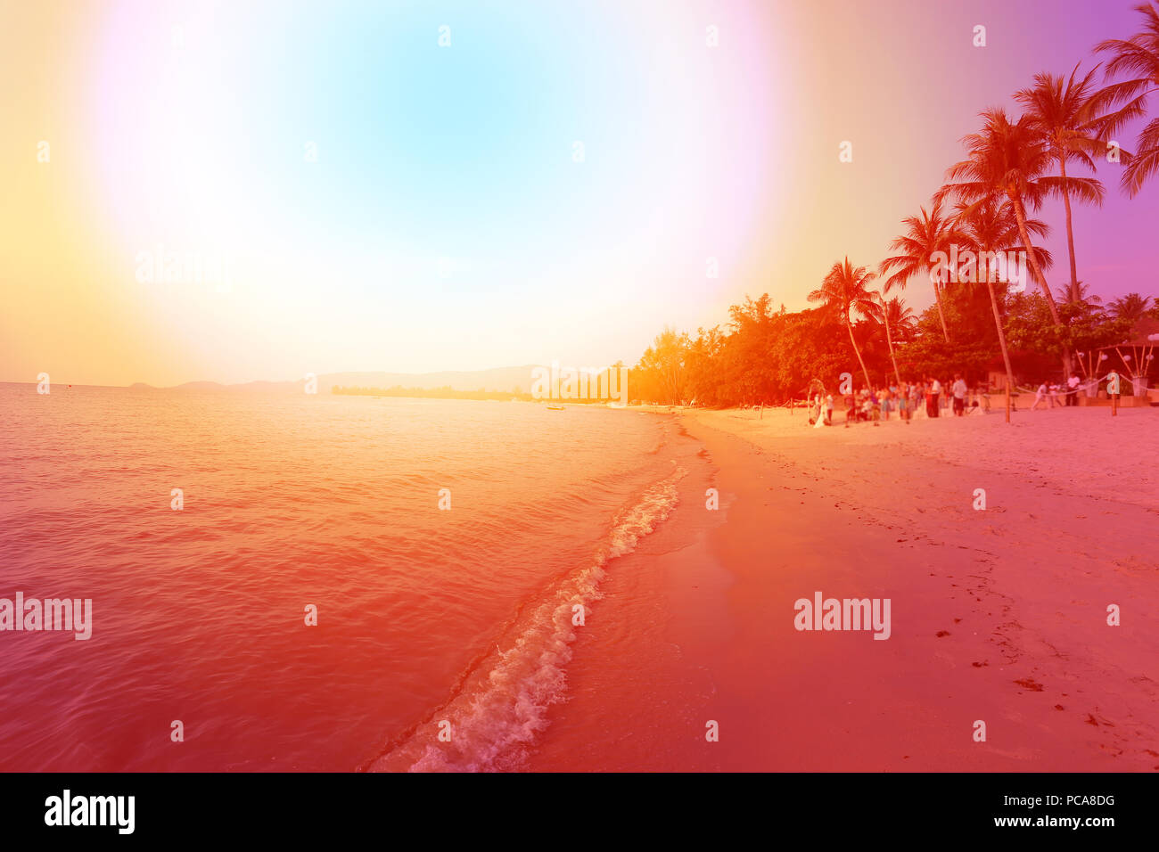 Photo background landscape sunset at the sea Stock Photo - Alamy