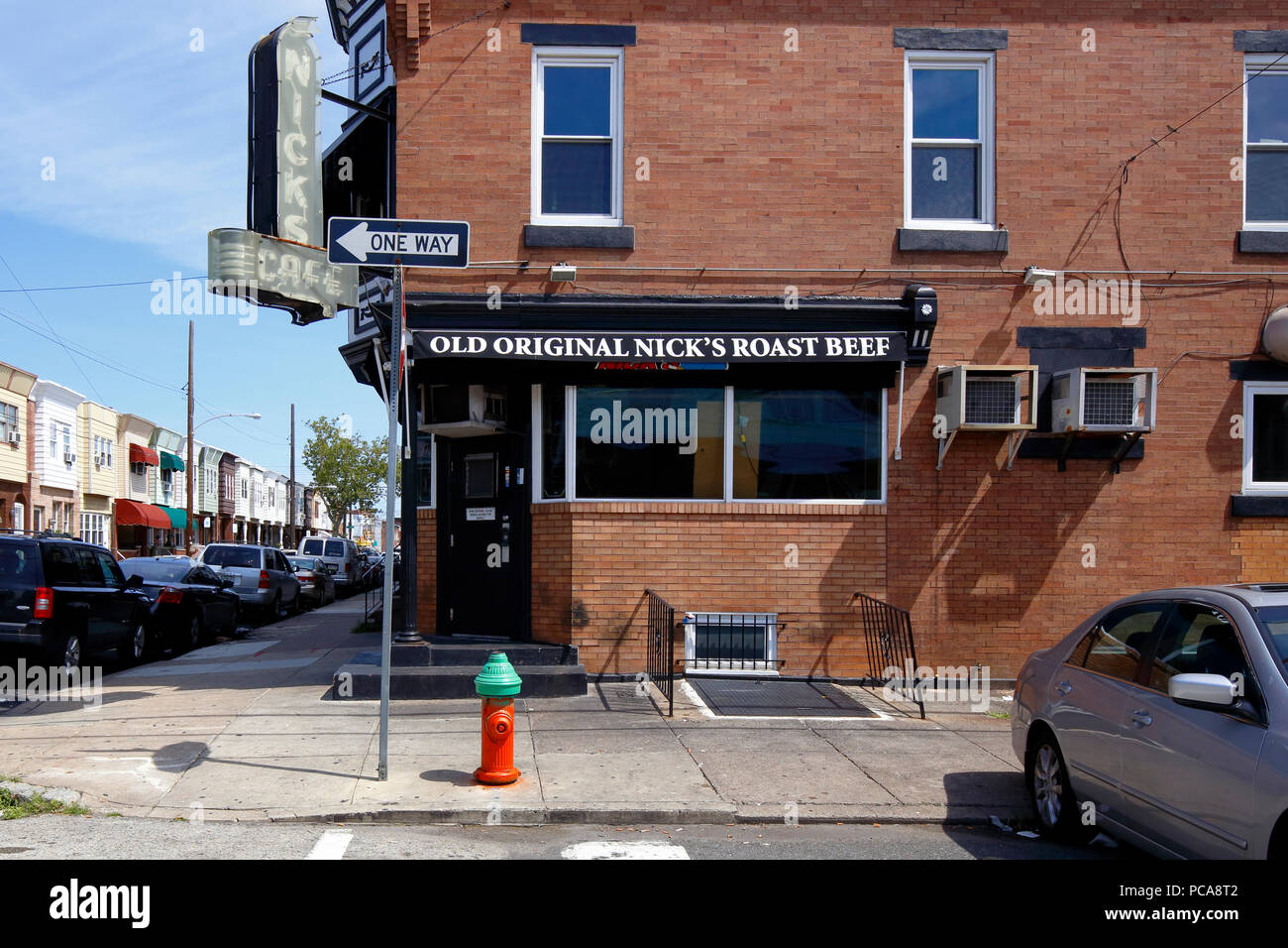 Nick's Old Original Roast Beef, 2149 S 20th St, Philadelphia, PA. exterior storefront of a sandwich shop in west passyunk. Stock Photo