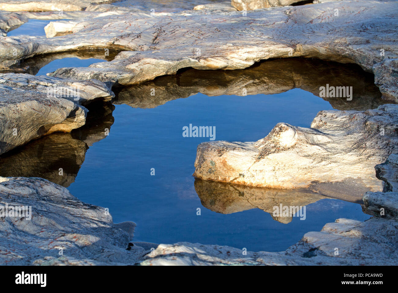 Water holes in rocks Stock Photo Alamy