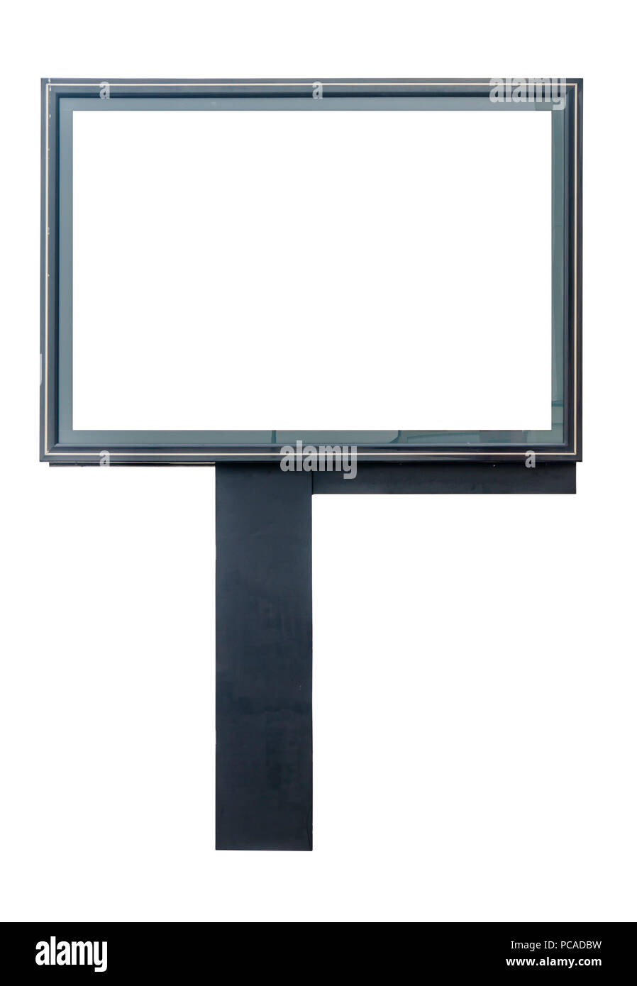Big blank black billboard isolated on white Stock Photo - Alamy