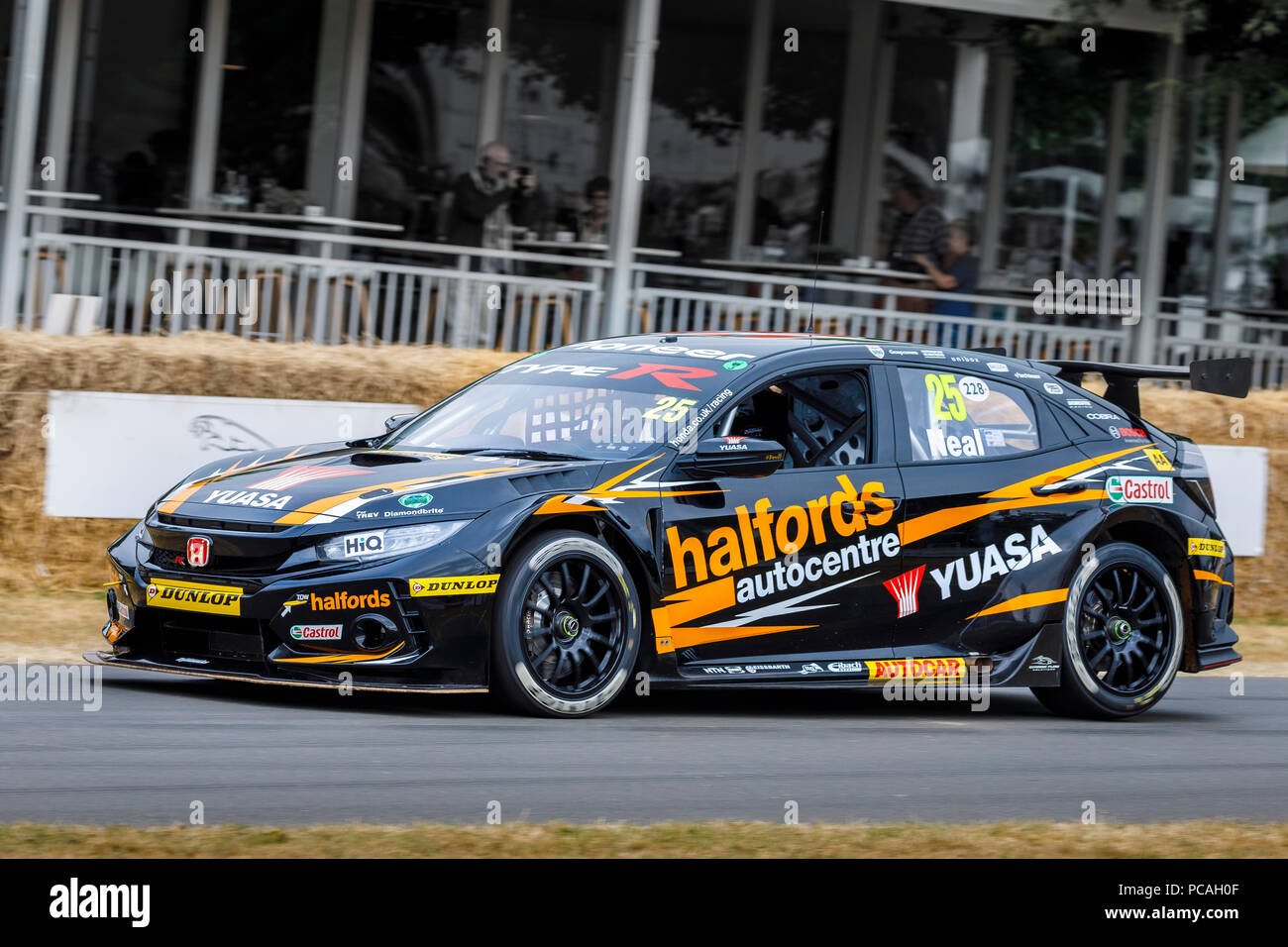 18 Yuasa Racing Honda Civic Type R Btcc Entrant With Driver Matt Neal At The 18 Goodwood Festival Of Speed Sussex Uk Stock Photo Alamy