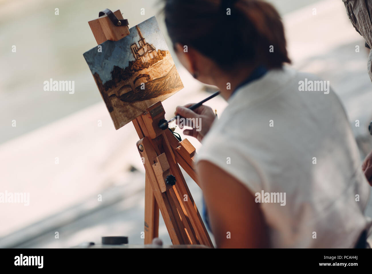 Drawing lessons in Paris, France Stock Photo Alamy