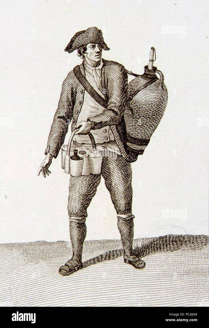 Aguador de Madrid - 1802 - Trajes de España. Stock Photo