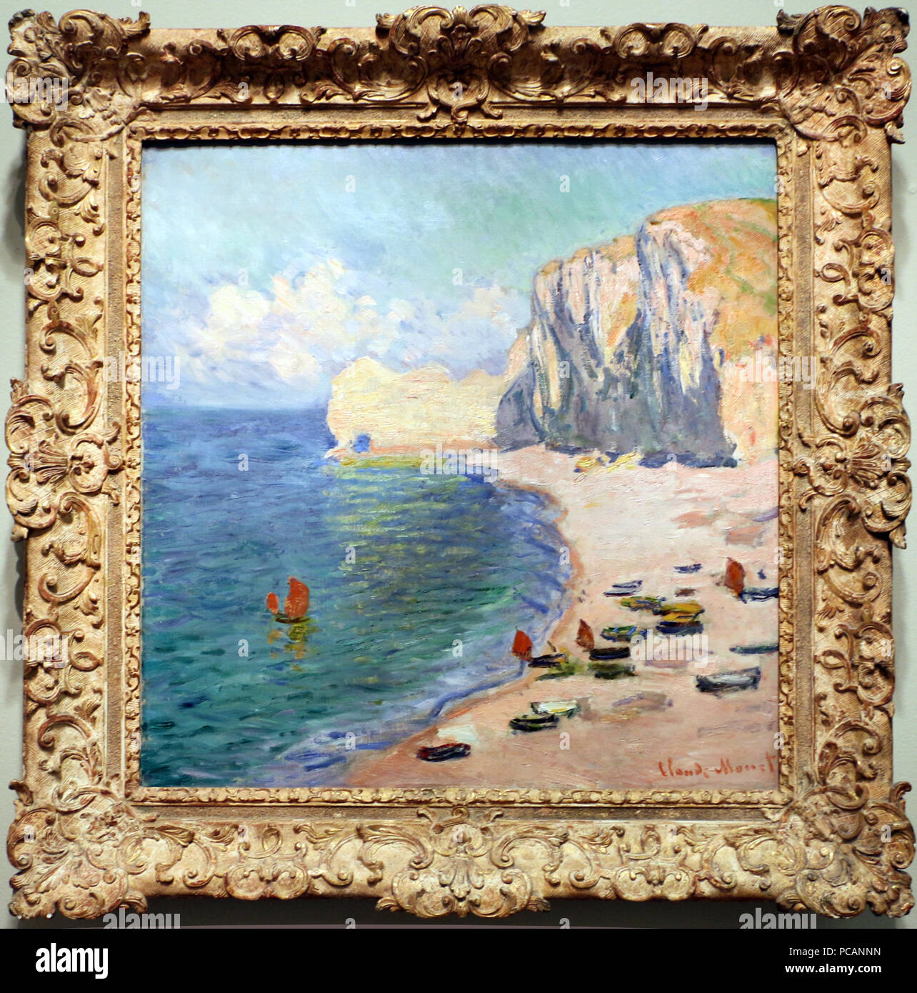 Reproduction Tableau Monet 'Spiaggia A Sainte Adresse' Sur Toile - Encadrée, Sur Mesure, Italie