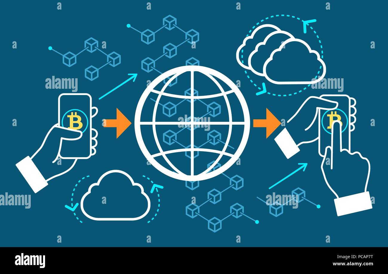 Cryptocurrency Transfer Technology Bitcoin Sending - 