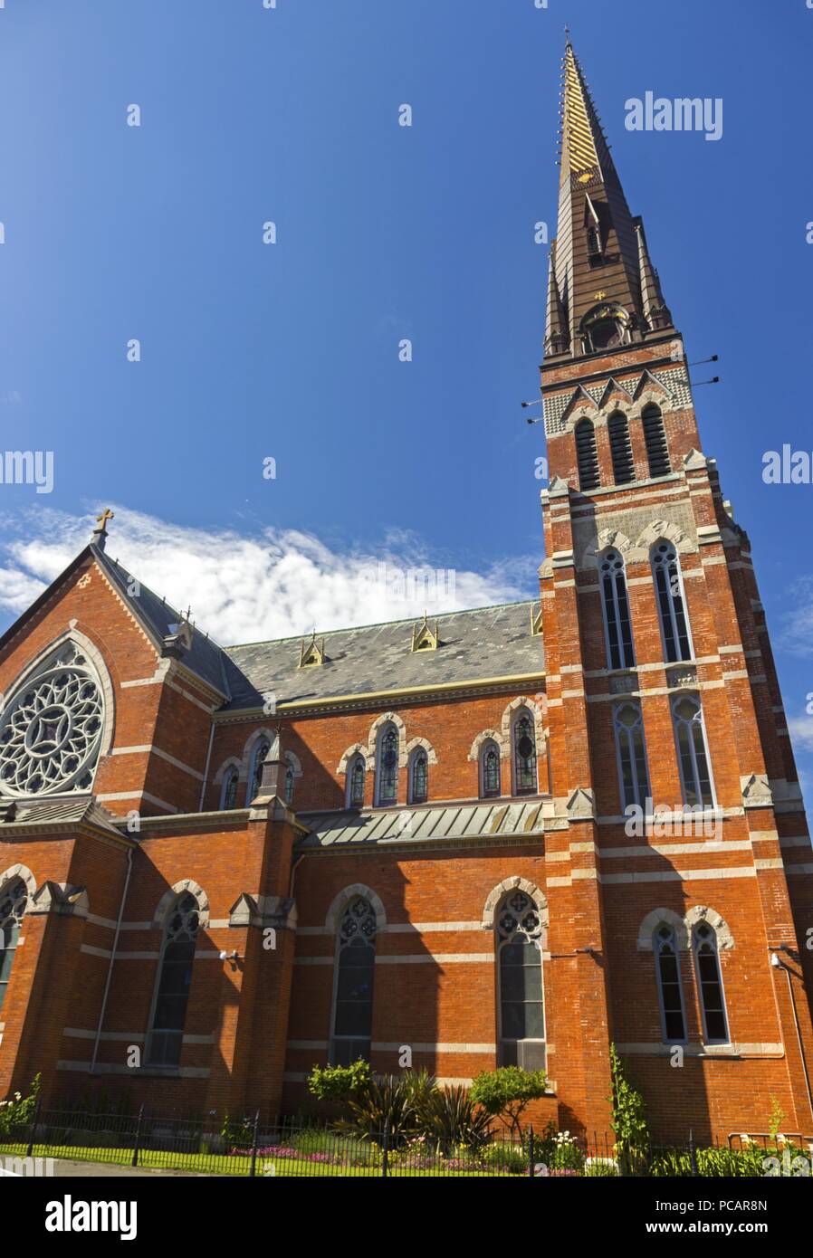 St. Andrews Cathedral, a Roman Catholic Church Building Exterior in Victoria BC City Center on Vancouver Island Stock Photo