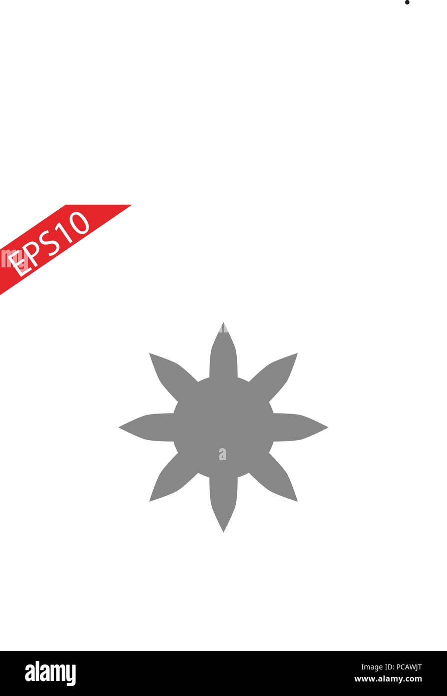 Simple sun vector icon on white background Stock Vector Image & Art - Alamy