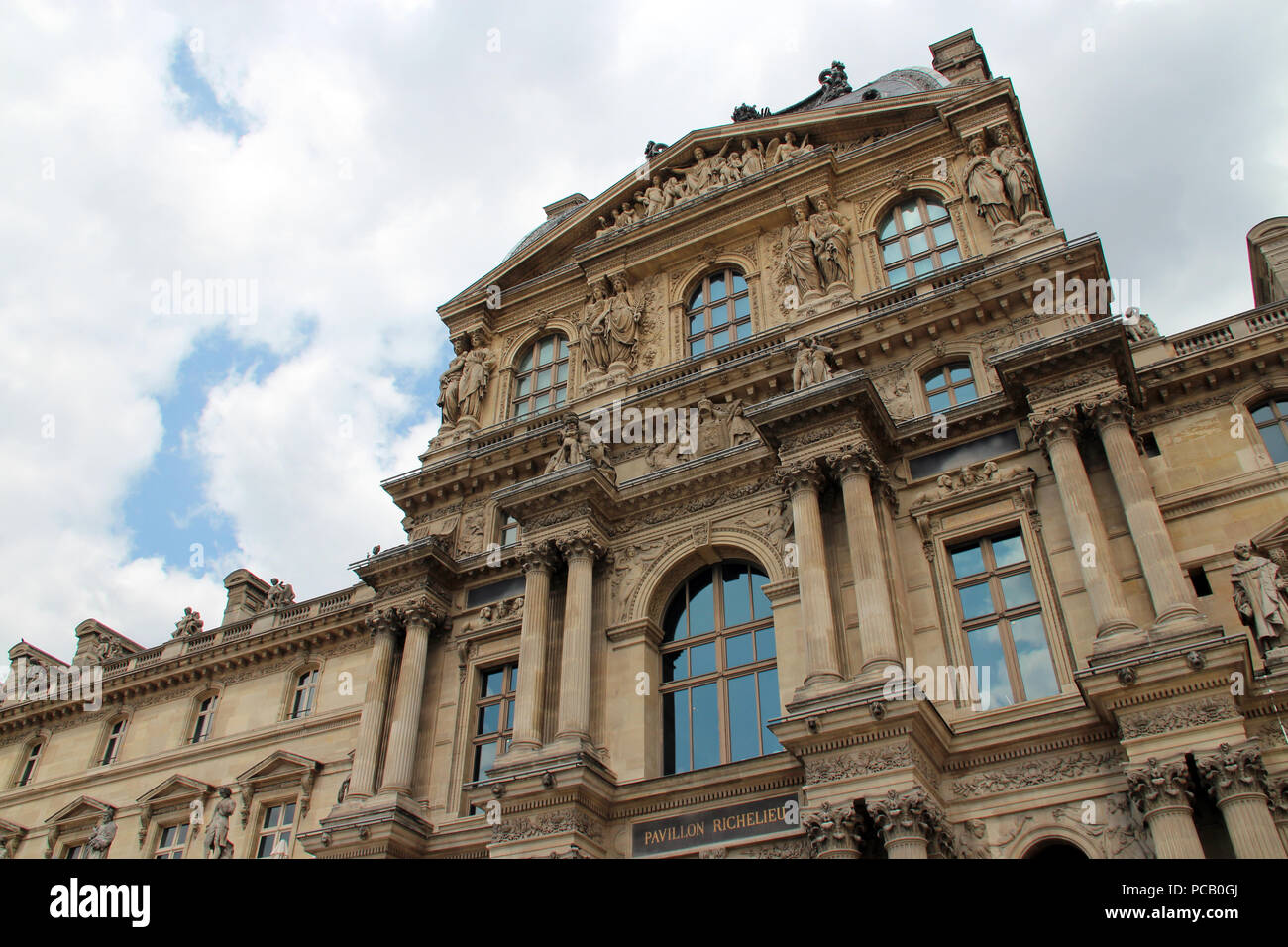 Le Louvre (Richelieu pavilion) in Paris (France). Stock Photo