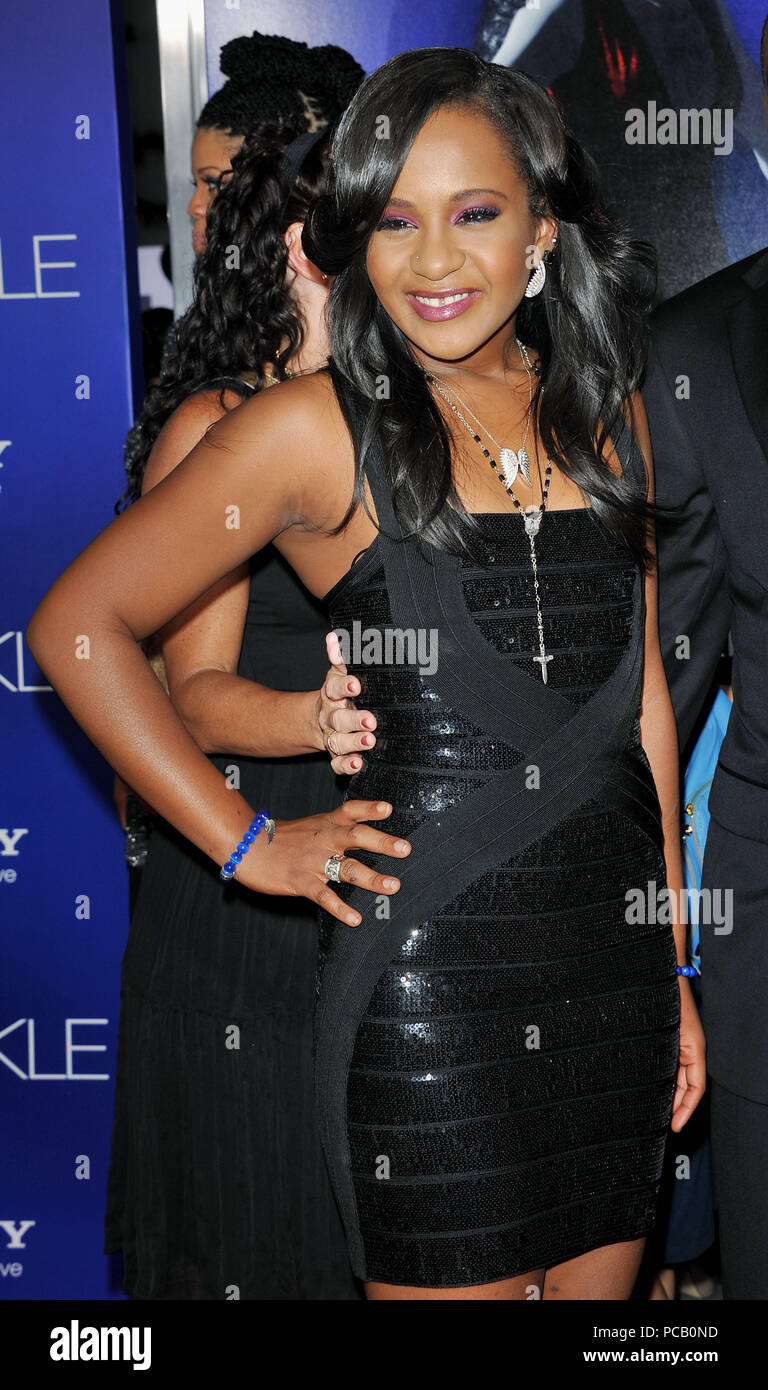 Bobbi Kristina Brown  at The Sparkle Premiere at the Chinese Theatre In Los Angeles.a Bobbi Kristina Brown  12 ------------- Red Carpet Event, Vertical, USA, Film Industry, Celebrities,  Photography, Bestof, Arts Culture and Entertainment, Topix Celebrities fashion /  Vertical, Best of, Event in Hollywood Life - California,  Red Carpet and backstage, USA, Film Industry, Celebrities,  movie celebrities, TV celebrities, Music celebrities, Photography, Bestof, Arts Culture and Entertainment,  Topix, Three Quarters, vertical, one person,, from the year , 2012, inquiry tsuni@Gamma-USA.com Stock Photo