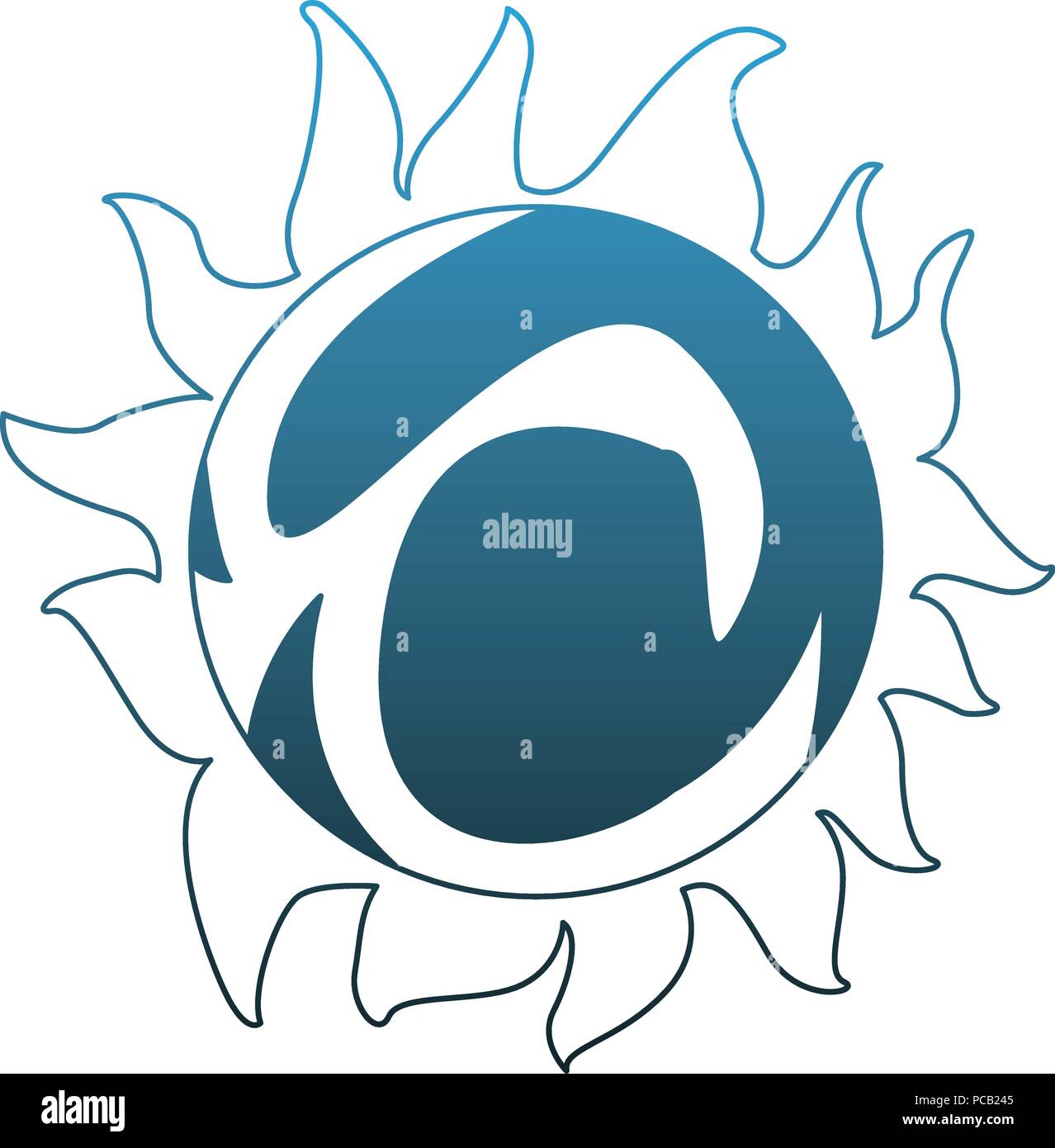Sun galaxy star blue lines Stock Vector Image & Art - Alamy