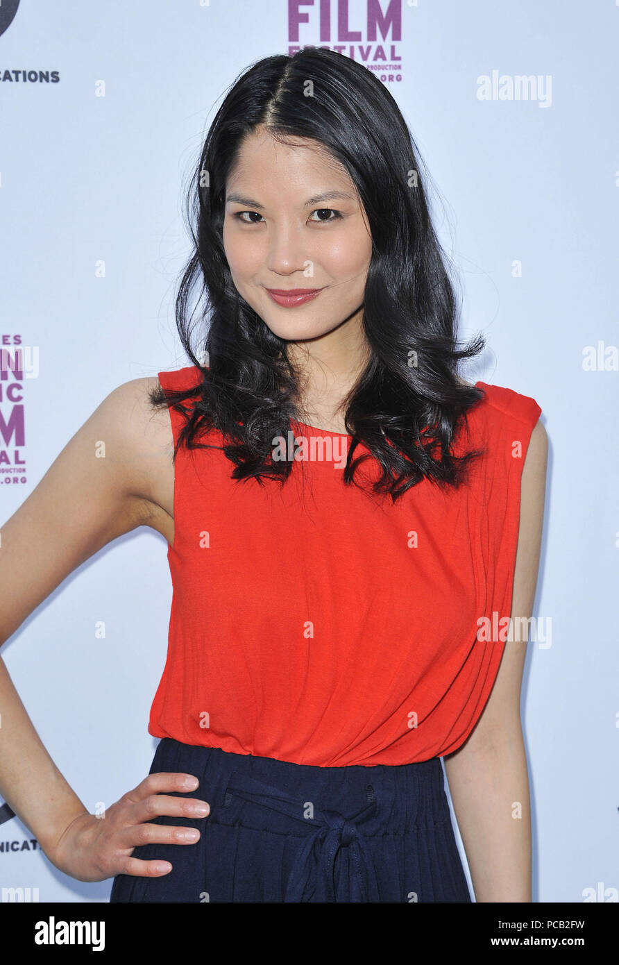 Lynn Chen  at the Nice Girls Crew Premiere at the LA Asian Pacific Film Festival at the CGV Theatre in Korean Town Los Angeles.a Lynn Chen  12 ------------- Red Carpet Event, Vertical, USA, Film Industry, Celebrities,  Photography, Bestof, Arts Culture and Entertainment, Topix Celebrities fashion /  Vertical, Best of, Event in Hollywood Life - California,  Red Carpet and backstage, USA, Film Industry, Celebrities,  movie celebrities, TV celebrities, Music celebrities, Photography, Bestof, Arts Culture and Entertainment,  Topix, Three Quarters, vertical, one person,, from the year , 2012, inqui Stock Photo