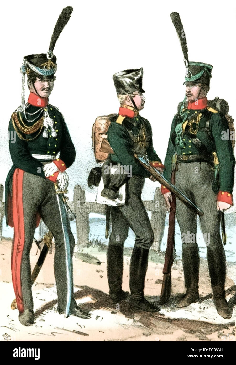 28 Jäger Bataillon 2 1815 Stock Photo