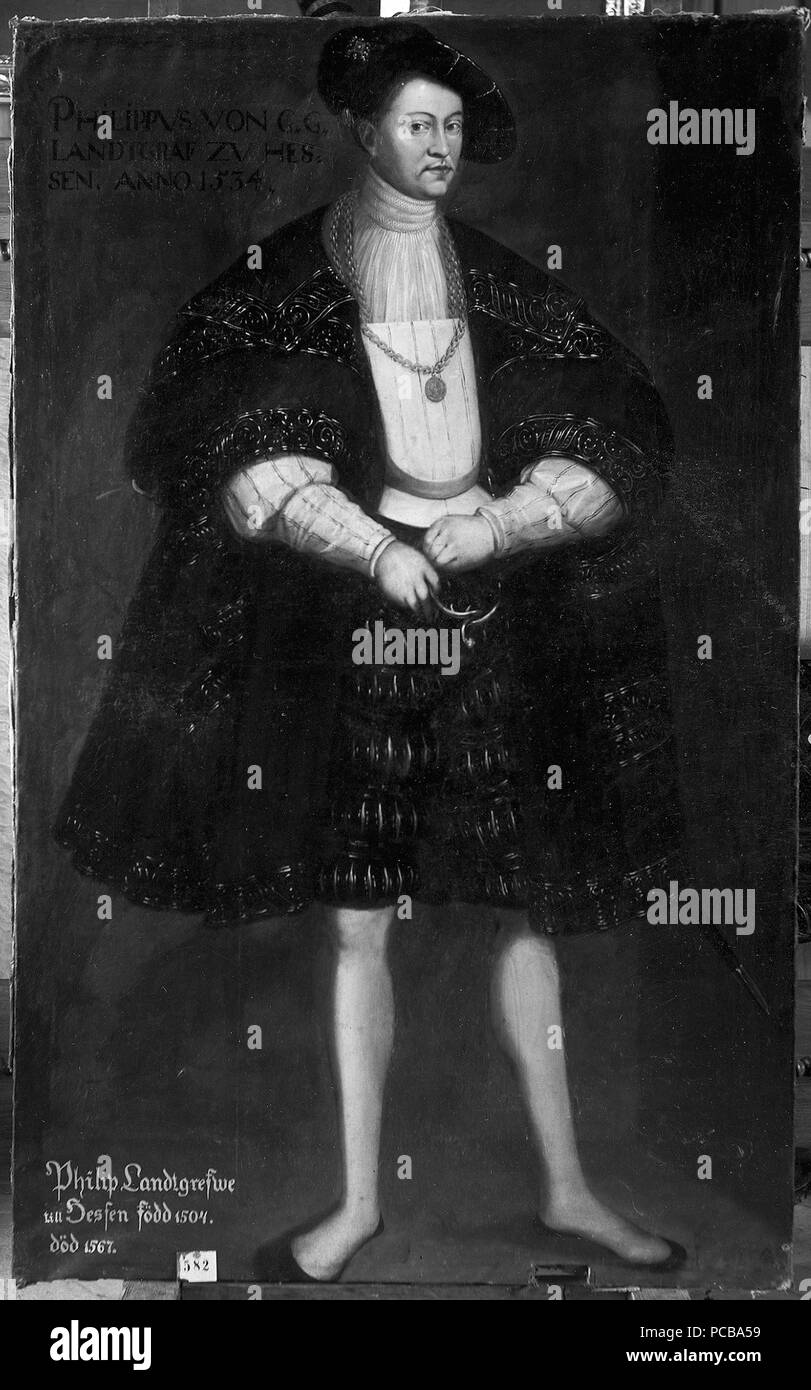 34 Filip I, 1504-1567, lantgreve av Hessen-Kassel (David Frumerie) - Nationalmuseum - 15252 Stock Photo