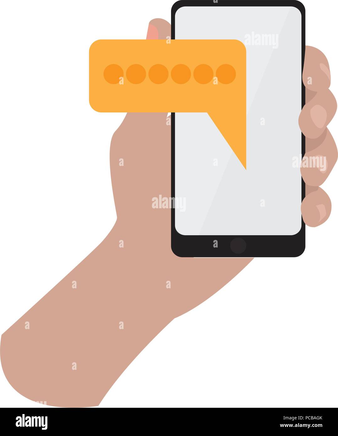 Hand holding a smartphone icon Stock Vector Image & Art - Alamy