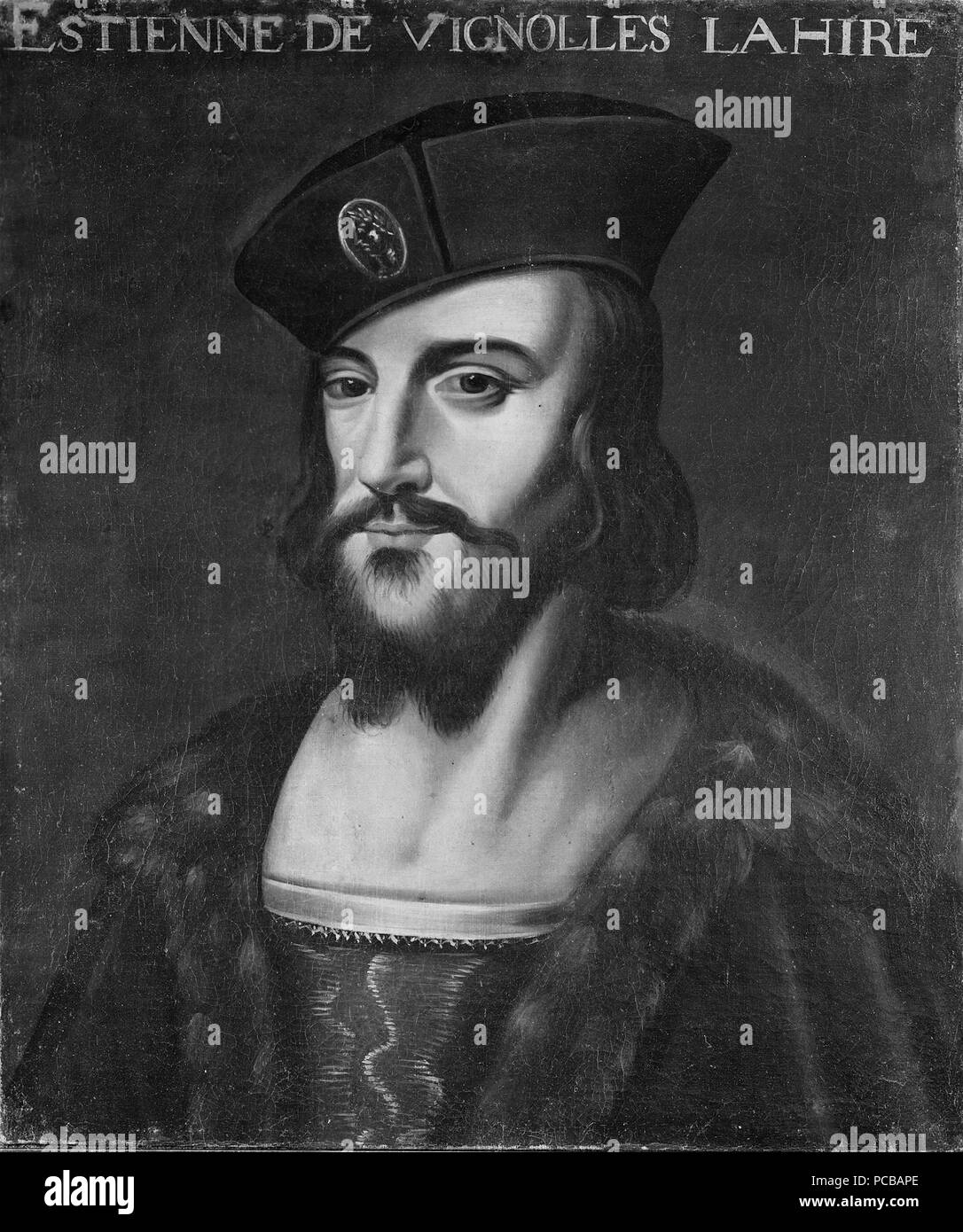 357 Lahire, egentligen Etienne de Vignolles, ca 1390-1443, härförare hos konung Karl II - Nationalmuseum - 39409 Stock Photo