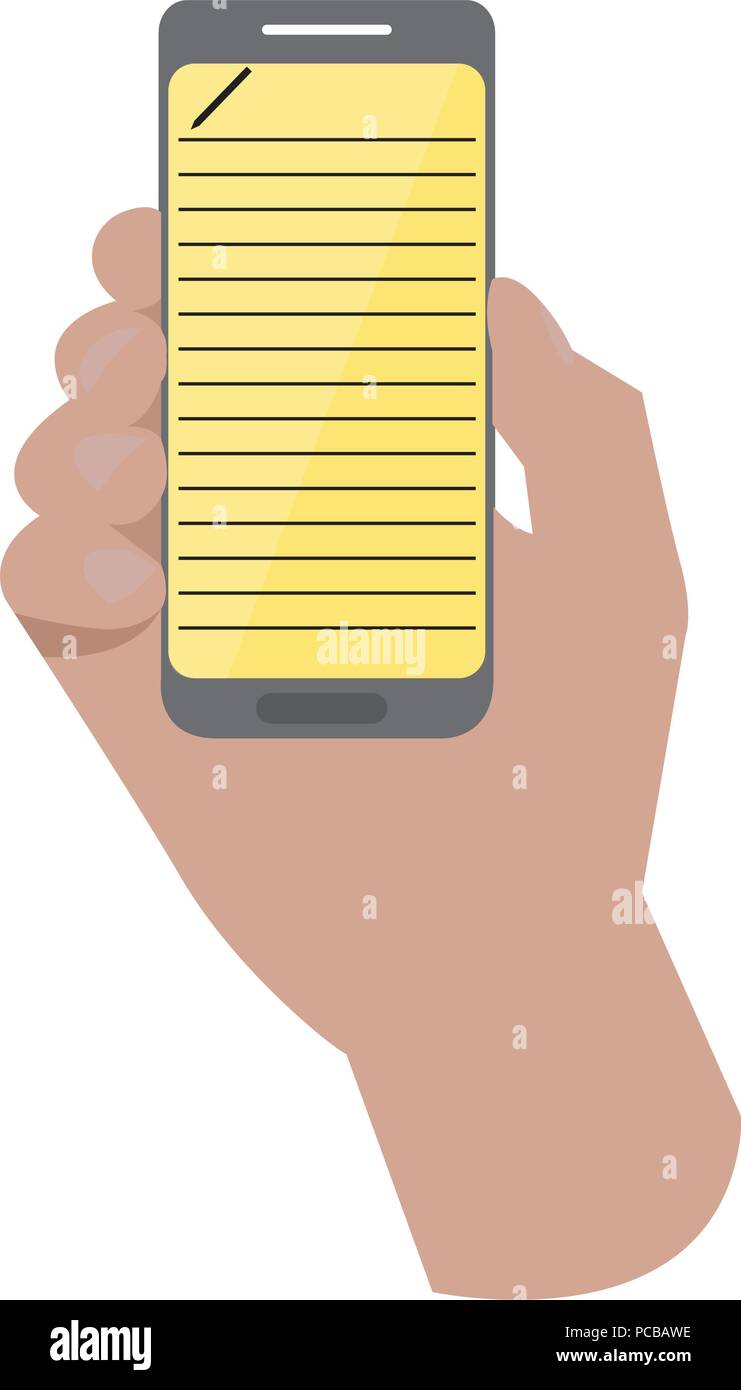 Hand holding a smartphone icon Stock Vector Image & Art - Alamy