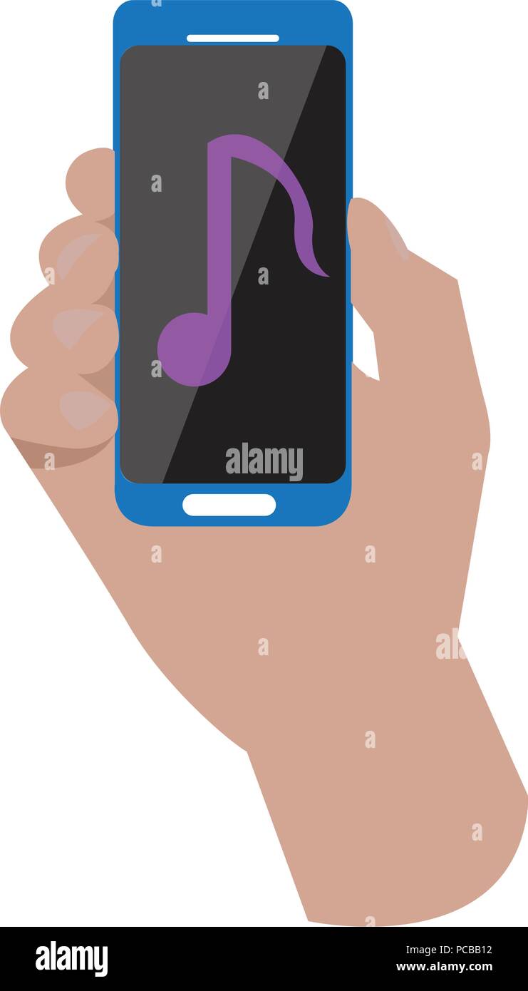 Hand holding a smartphone icon Stock Vector Image & Art - Alamy