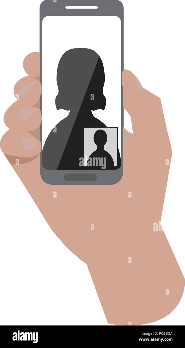Hand holding a smartphone icon Stock Vector Image & Art - Alamy