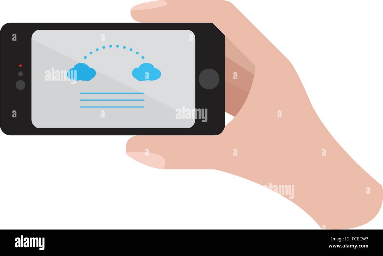 Hand holding a smartphone icon Stock Vector Image & Art - Alamy