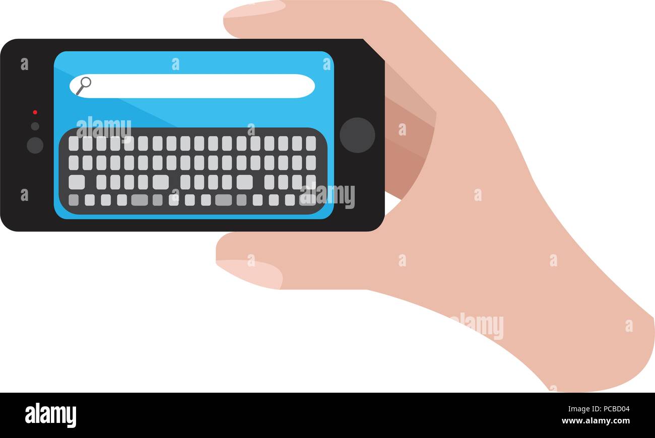 Hand holding a smartphone icon Stock Vector Image & Art - Alamy