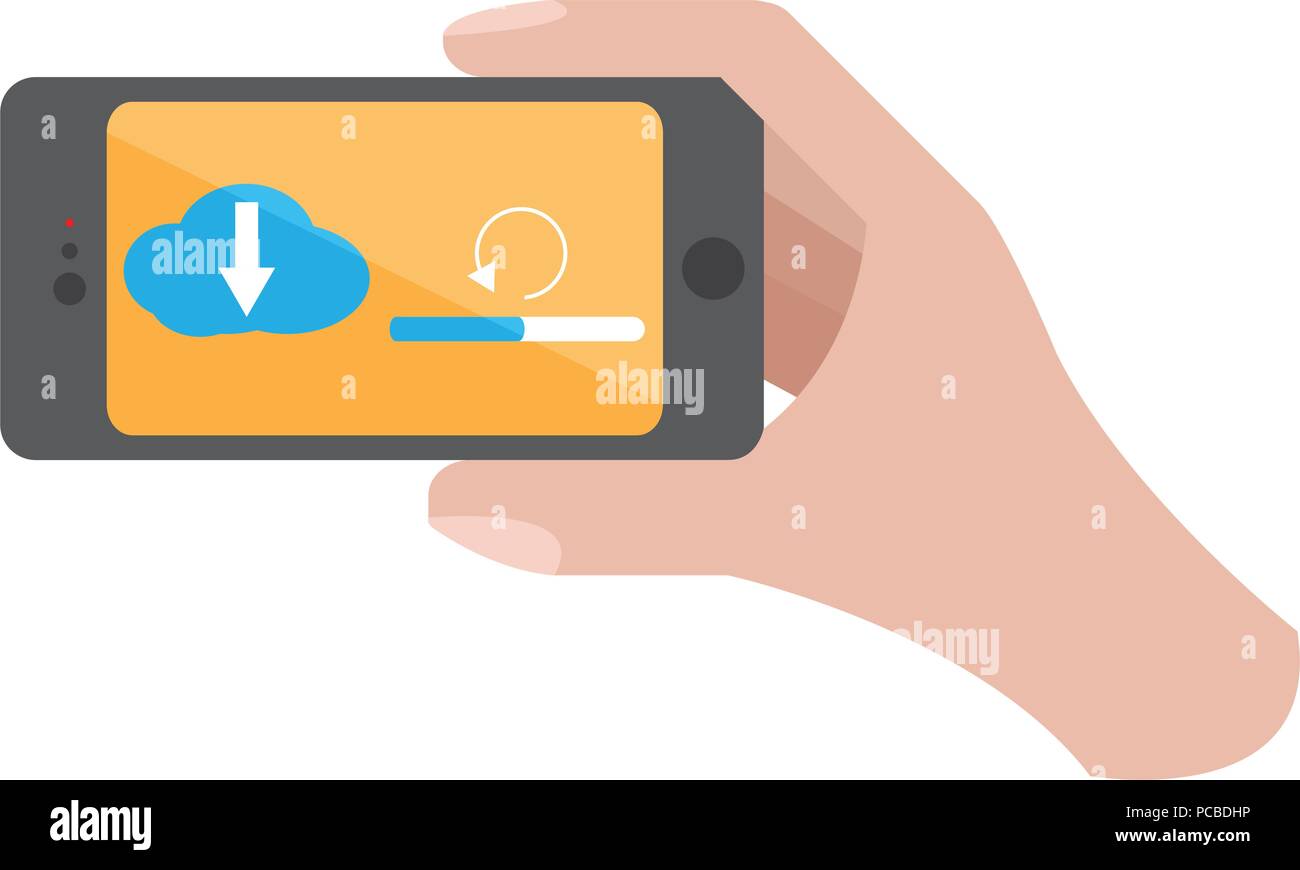 Hand holding a smartphone icon Stock Vector Image & Art - Alamy