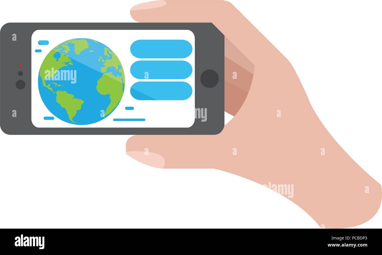 Hand holding a smartphone icon Stock Vector Image & Art - Alamy