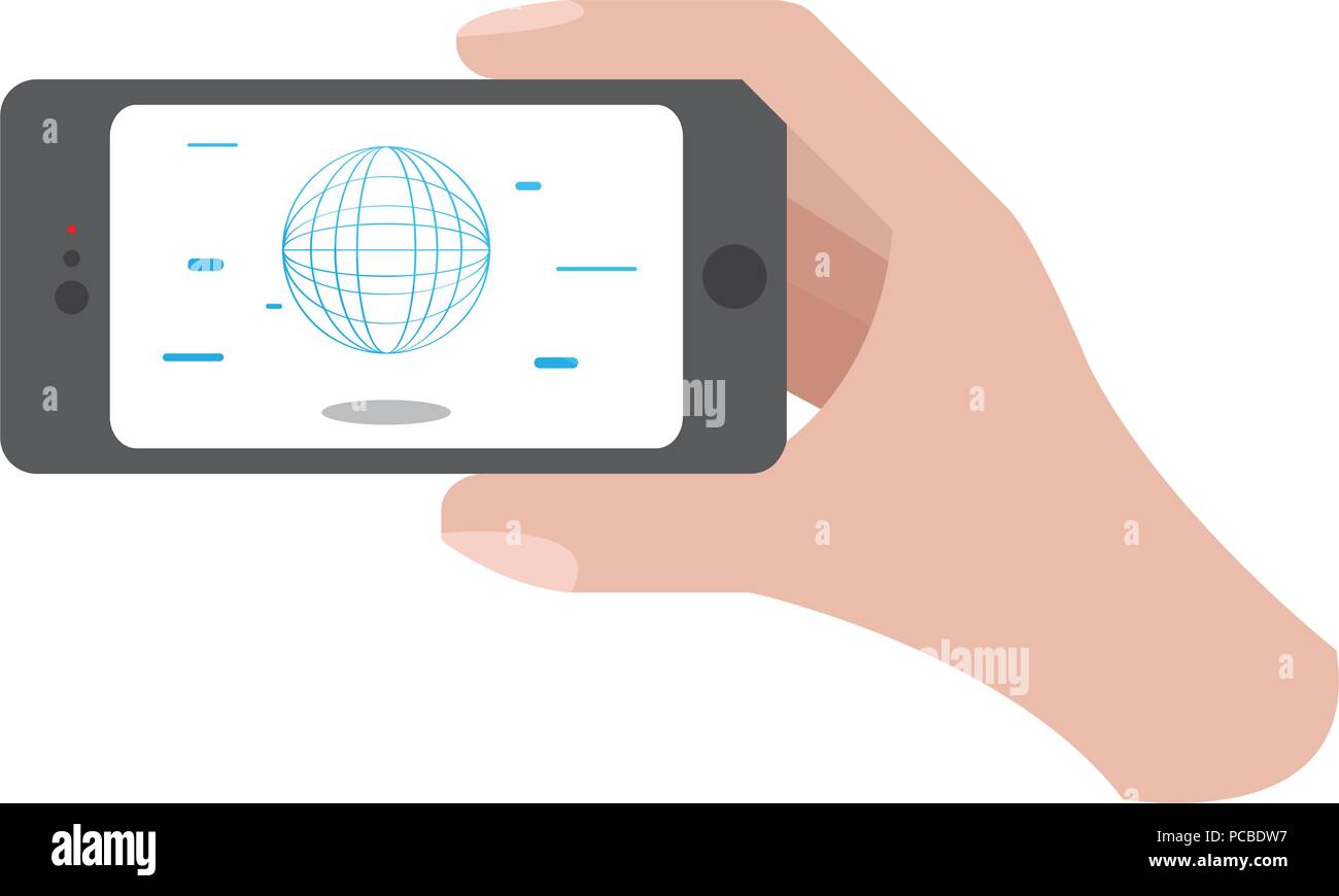 Hand holding a smartphone icon Stock Vector Image & Art - Alamy