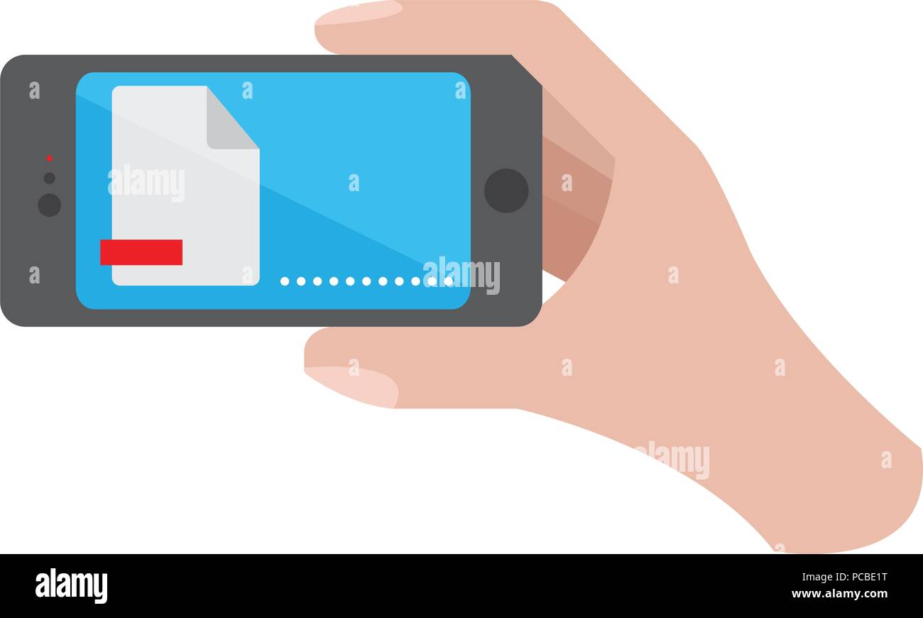 Hand holding a smartphone icon Stock Vector Image & Art - Alamy