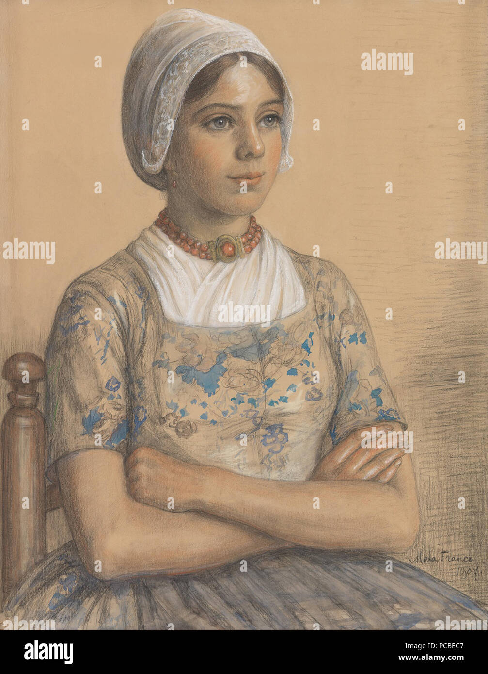 413 Meta Franco Zaanse vrouw part coll Stock Photo
