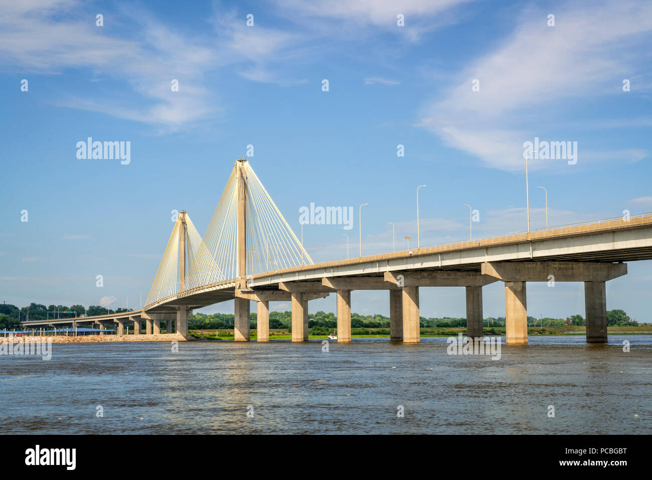 The Clark Bridge is a cablestayed bridge across the Mississippi River