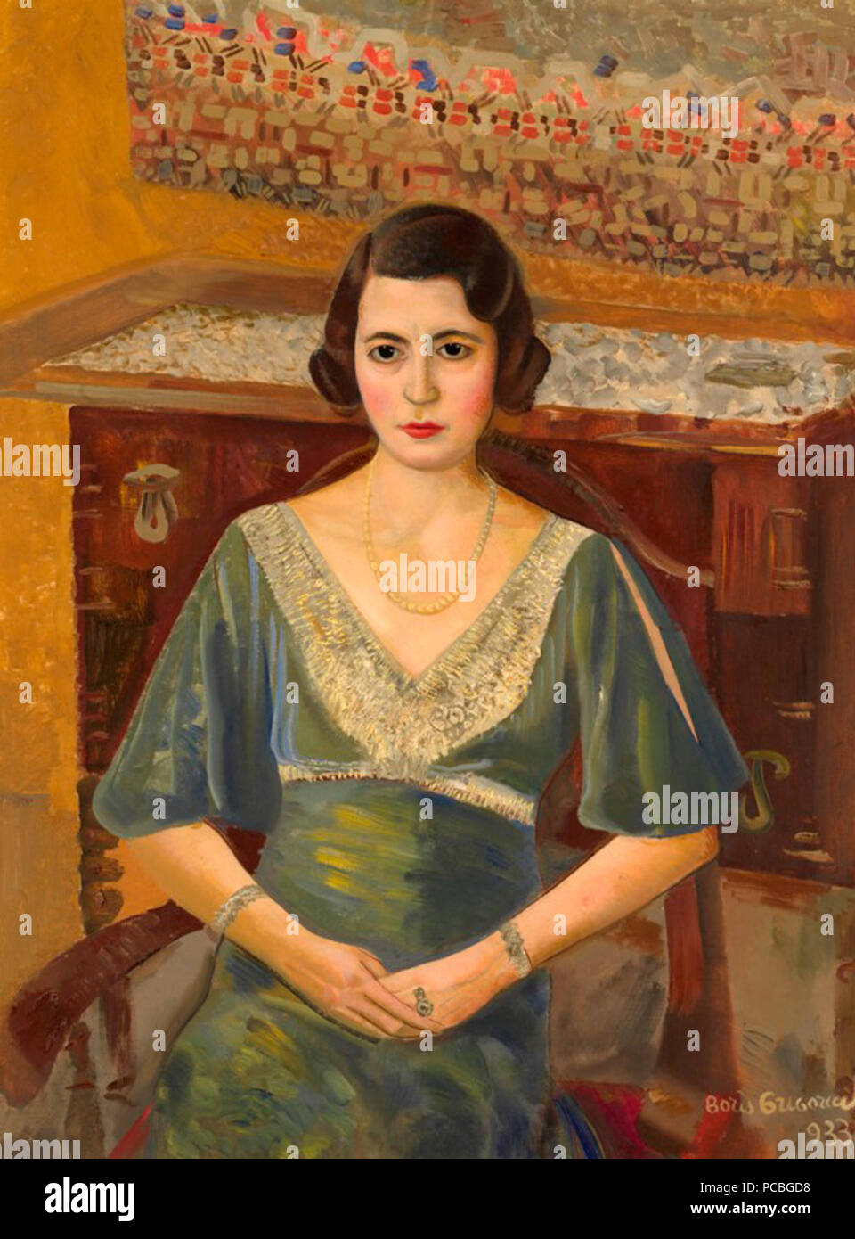 Lady in a green dress painting hi-res stock photography and images - Alamy