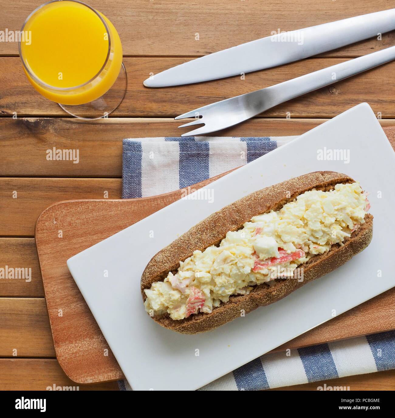 Asian food egg mayonnaise sandwich Stock Photo Alamy