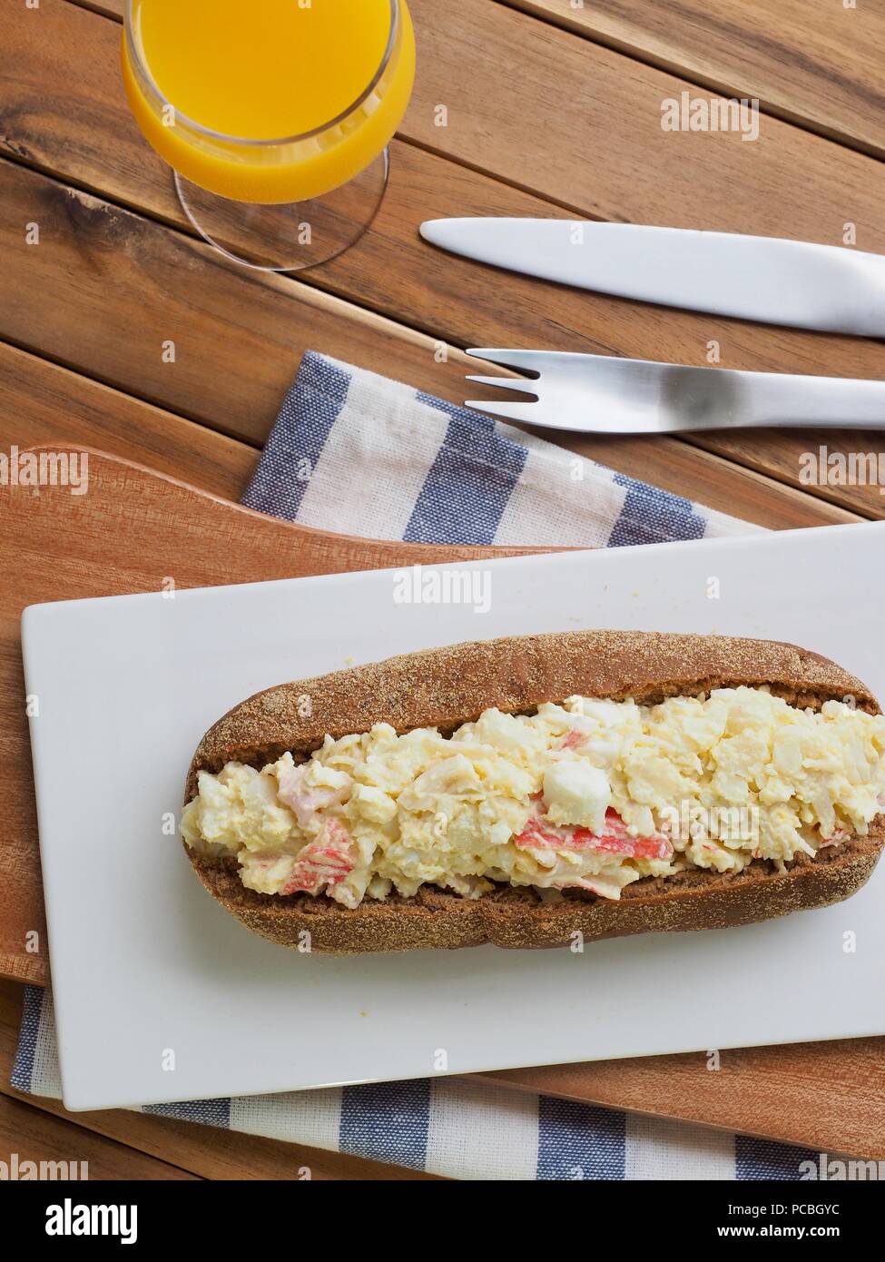 Asian food egg mayonnaise sandwich Stock Photo - Alamy
