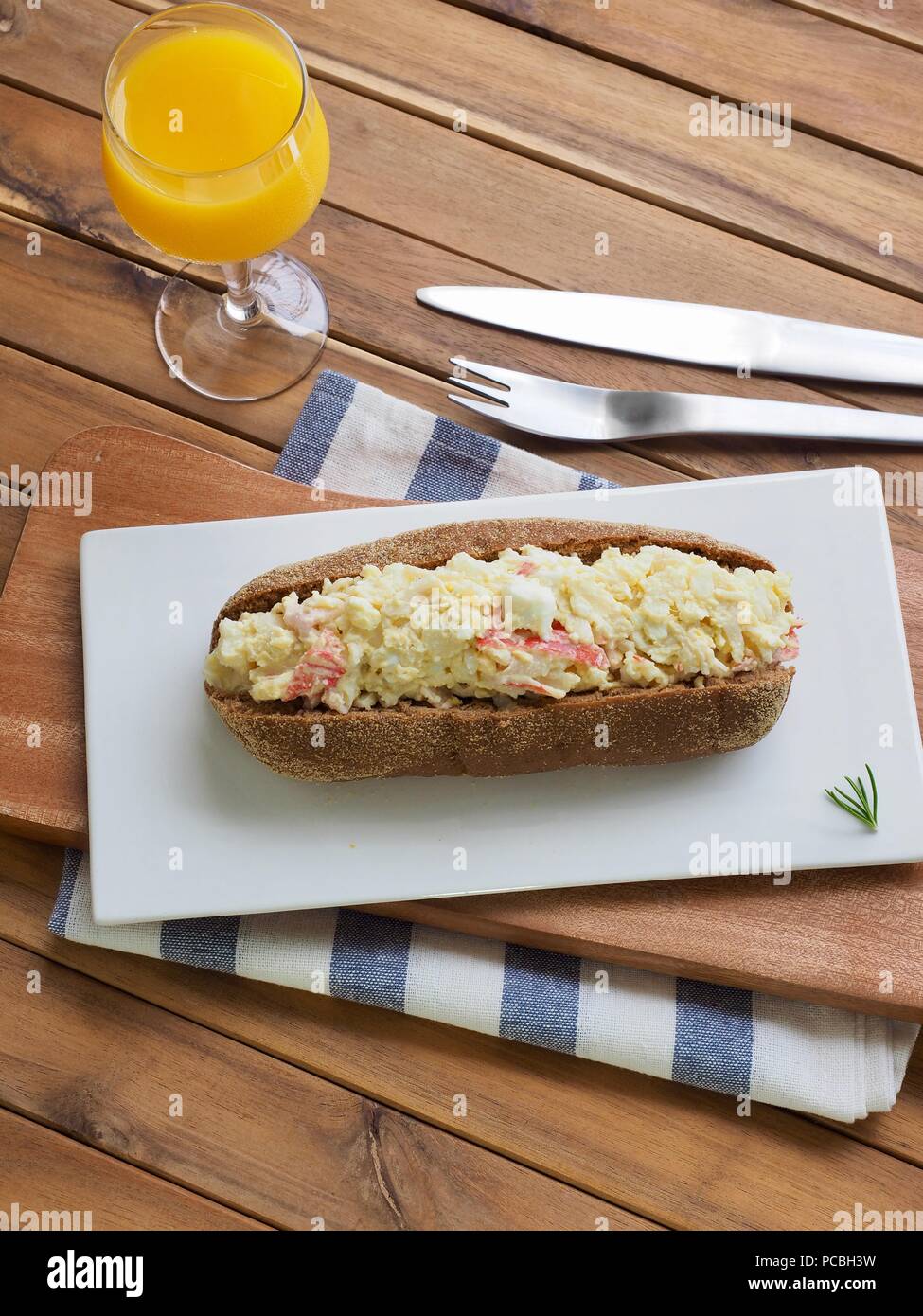 Asian food egg mayonnaise sandwich Stock Photo - Alamy