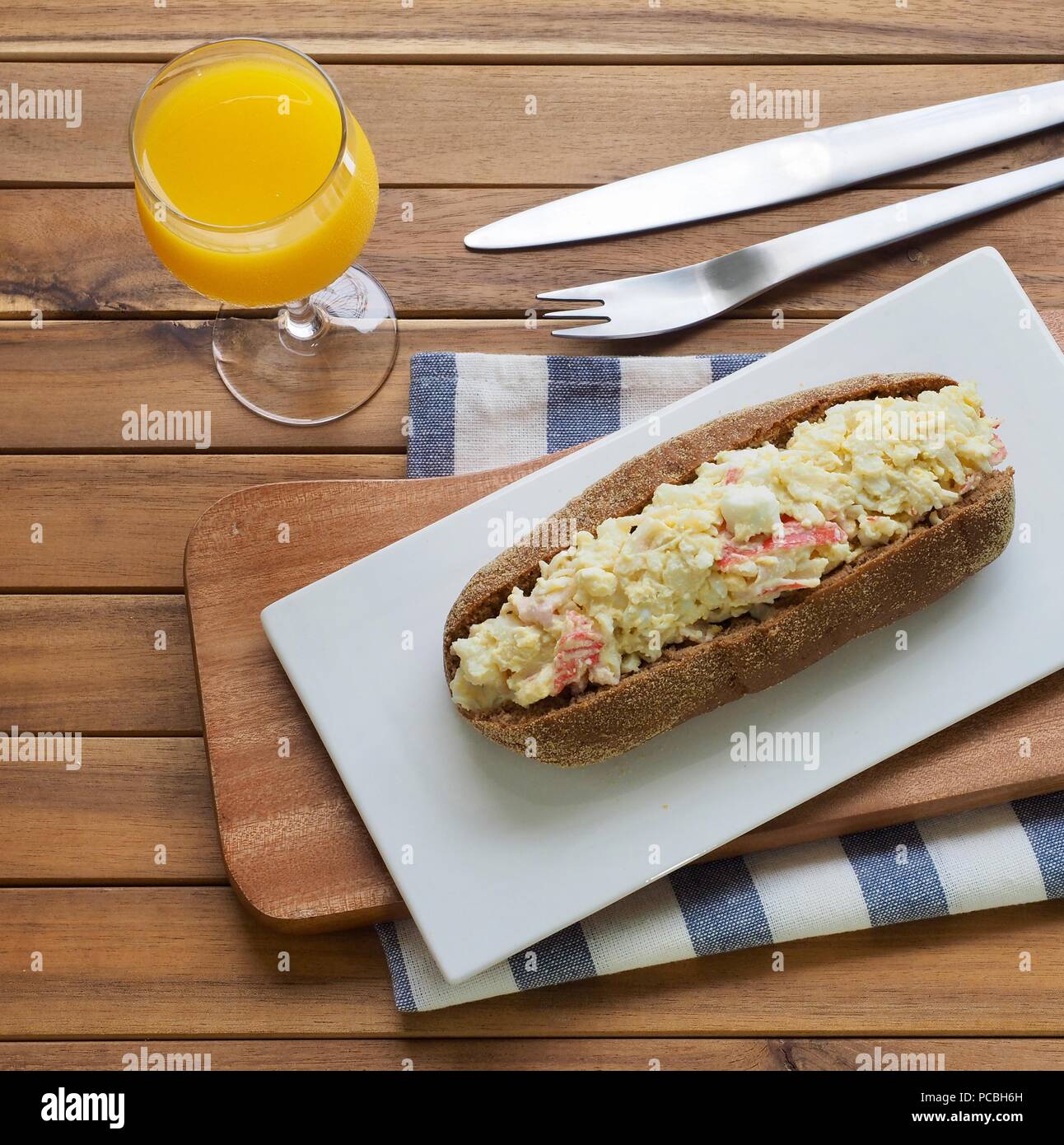 Asian food egg mayonnaise sandwich Stock Photo - Alamy